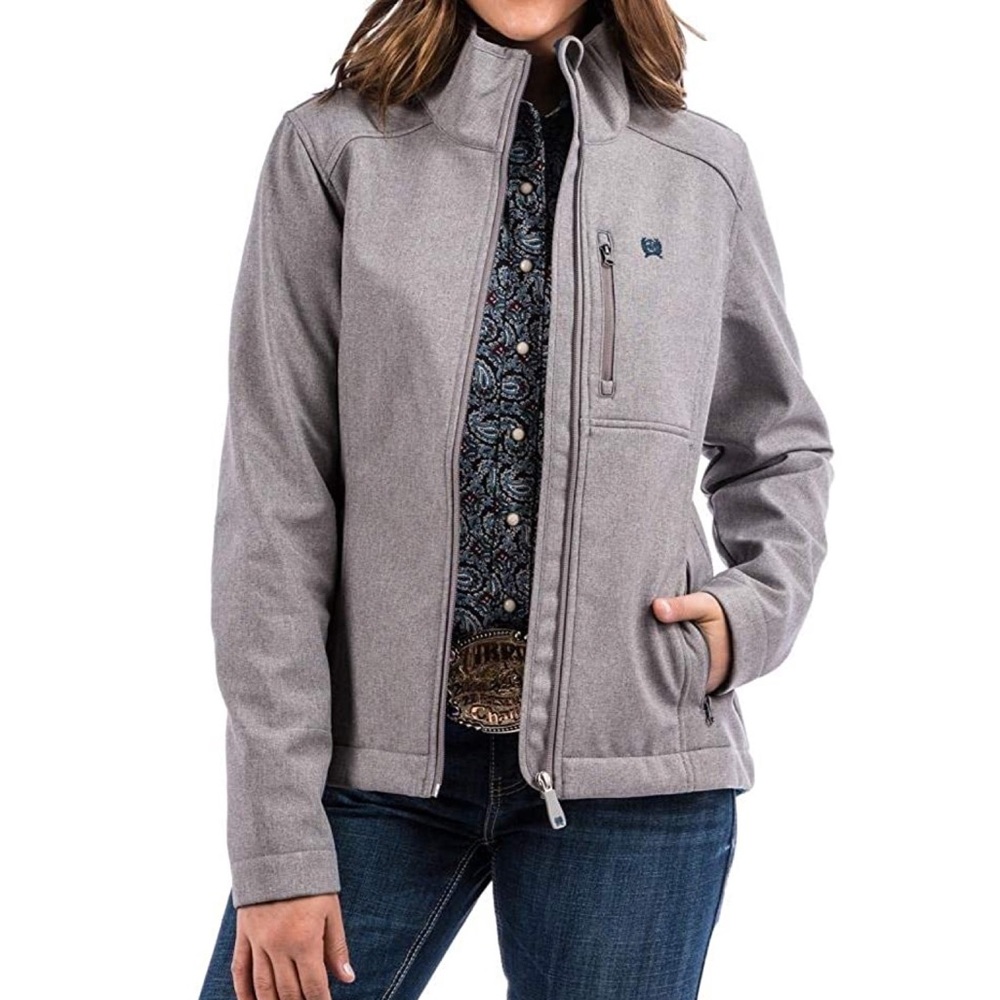Cinch Bonded Softshell Jacket Gray Womens XXL
